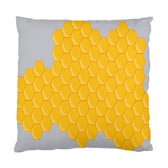 Hexagons Yellow Honeycomb Hive Bee Hive Pattern Standard Cushion Case (two Sides) by artworkshop