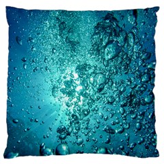 Bubbles Water Bub Large Flano Cushion Case (two Sides) by artworkshop