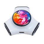 Colorful Painting 3-Port USB Hub Front