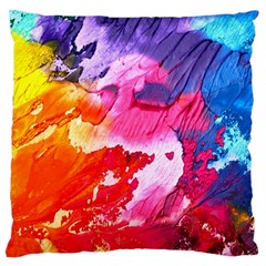 Colorful Painting Large Flano Cushion Case (one Side) by artworkshop