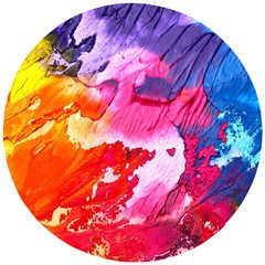 Colorful Painting Wooden Puzzle Round by artworkshop