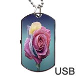 Rose Flower Love Romance Beautiful Dog Tag USB Flash (One Side) Front