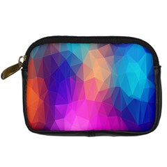 Triangles Polygon Color Digital Camera Leather Case by artworkshop