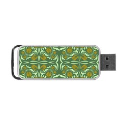 Folk Flowers Print Floral Pattern Ethnic Art Portable Usb Flash (two Sides) by Eskimos