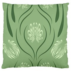 Folk Flowers Print Floral Pattern Ethnic Art Large Flano Cushion Case (one Side) by Eskimos