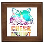 Check Meowt Framed Tile Front