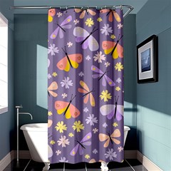 Vector-seamless-pattern-with-butterflies-beetles Shower Curtain 36  X 72  (stall)  by Jancukart