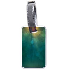 Background Green Luggage Tag (one Side) by nate14shop