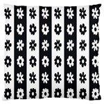 Black-and-white-flower-pattern-by-zebra-stripes-seamless-floral-for-printing-wall-textile-free-vecto Standard Flano Cushion Case (One Side) Front