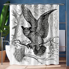 Owl-animals-wild-jungle-nature Shower Curtain 60  X 72  (medium)  by Jancukart