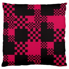 Cube-square-block-shape-creative Large Flano Cushion Case (one Side) by Amaryn4rt