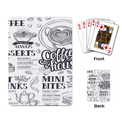 Vintage Coffee-tea-cafe-hamburger-menu-coffee-shop-menu Playing Cards Single Design (rectangle) by Jancukart