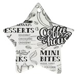 Vintage Coffee-tea-cafe-hamburger-menu-coffee-shop-menu Star Ornament (Two Sides) Front