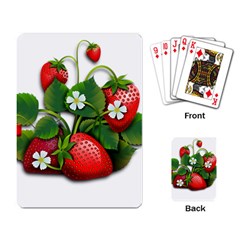 Strawberries-fruits-fruit-red Playing Cards Single Design (rectangle) by Jancukart