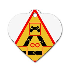 Gamer-geek-video-game-sign-fan Dog Tag Heart (one Side) by Jancukart