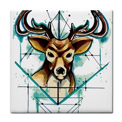 Deer-unicorn-tattoo-drawing-vector-watercolor Face Towel by Jancukart