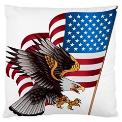 American-eagle- Clip-art Large Flano Cushion Case (one Side) by Jancukart