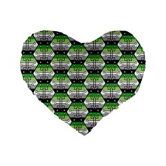 Hackers Town Void Mantis Hexagon Aromantic Pride Flag Standard 16  Premium Heart Shape Cushions by WetdryvacsLair