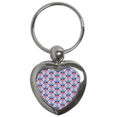 Hackers Town Void Mantis Hexagon Bigender Seven 7 Stripe Pride Flag Key Chain (heart) by WetdryvacsLair