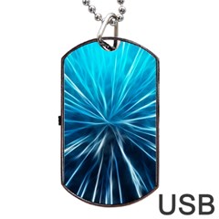 Background-structure-lines Dog Tag Usb Flash (one Side) by Jancukart