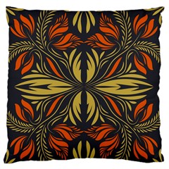 Folk Flowers Print Floral Pattern Ethnic Art Large Flano Cushion Case (two Sides) by Eskimos