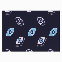 Eyes Evil Eye Blue Pattern Design Large Glasses Cloth (2 Sides) by artworkshop