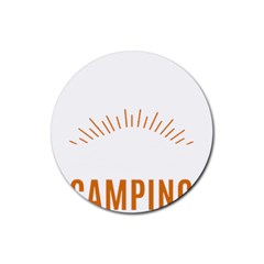 I Love Camping Rubber Coaster (round) by PFashionArt