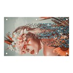 woman with flowers Banner and Sign 5  x 3  Front