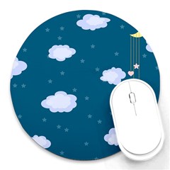 Clouds Round Mousepads by nateshop