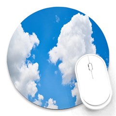 Cloudy Round Mousepads by nateshop