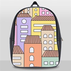 Houses City Architecture Building School Bag (xl) by Sapixe