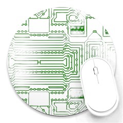 Circuit Board Round Mousepads by Sapixe