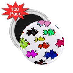 Fish Fishes Marine Life Swimming Water 2 25  Magnets (100 Pack)  by Sapixe