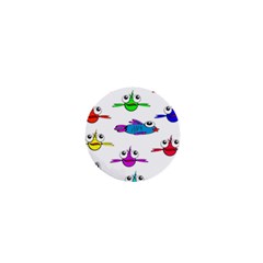 Fish Swim Cartoon Funnycute 1  Mini Buttons by Sapixe