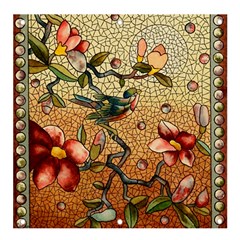 Flower Cubism Mosaic Vintage Banner And Sign 4  X 4  by Sapixe