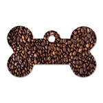 Coffee Beans Food Texture Dog Tag Bone (Two Sides) Back