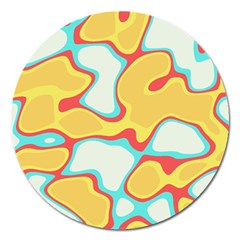 Retro Art Urban Grunge Pattern Magnet 5  (round) by Jancukart