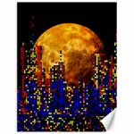 Skyline frankfurt abstract moon Canvas 12  x 16  11.86 x15.41  Canvas - 1