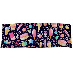 Cute-seamless-pattern-with-colorful-sweets-cakes-lollipops Body Pillow Case Dakimakura (two Sides) by Wegoenart