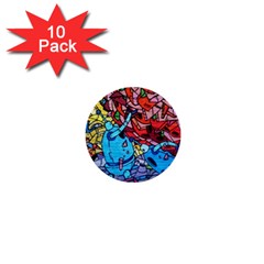 Graffiti-wall-mural-painting-arts 1  Mini Buttons (10 Pack)  by Simbadda