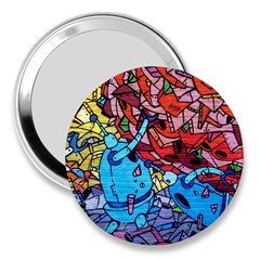 Graffiti-wall-mural-painting-arts 3  Handbag Mirrors by Simbadda