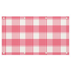 Pink And White Plaids Banner And Sign 7  X 4  by ConteMonfrey