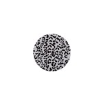 Grey And Black Jaguar Dots 1  Mini Buttons Front