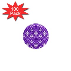 Purple Lace Decorative Ornament - Pattern 14th And 15th Century - Italy Vintage  1  Mini Magnets (100 Pack)  by ConteMonfrey