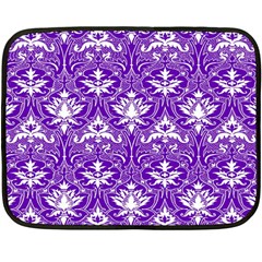 Purple Lace Decorative Ornament - Pattern 14th And 15th Century - Italy Vintage  Fleece Blanket (mini) by ConteMonfrey