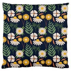 Flower Grey Pattern Floral Standard Flano Cushion Case (two Sides) by Dutashop