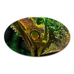 Chameleon Reptile Lizard Animal Oval Magnet by Wegoenart