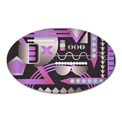 Illustration Background Abstract Geometric Oval Magnet by Wegoenart