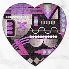 Illustration Background Abstract Geometric Jigsaw Puzzle (heart) by Wegoenart