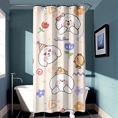 Chicken Dog Flower Sun Pattern Shower Curtain 36  X 72  (stall)  by Sudhe